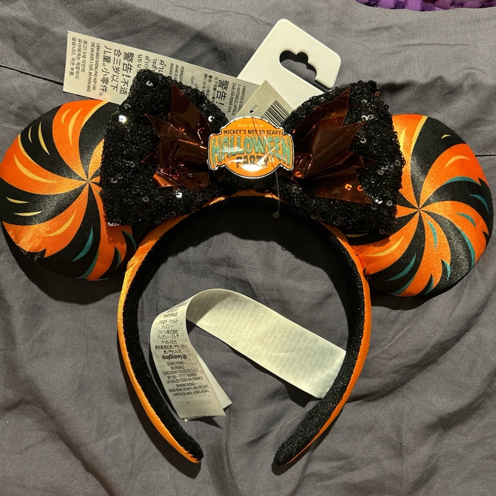 Disney Orange and Black Mickey Mouse Headband